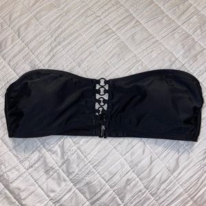 Black Strapless Bikini Top